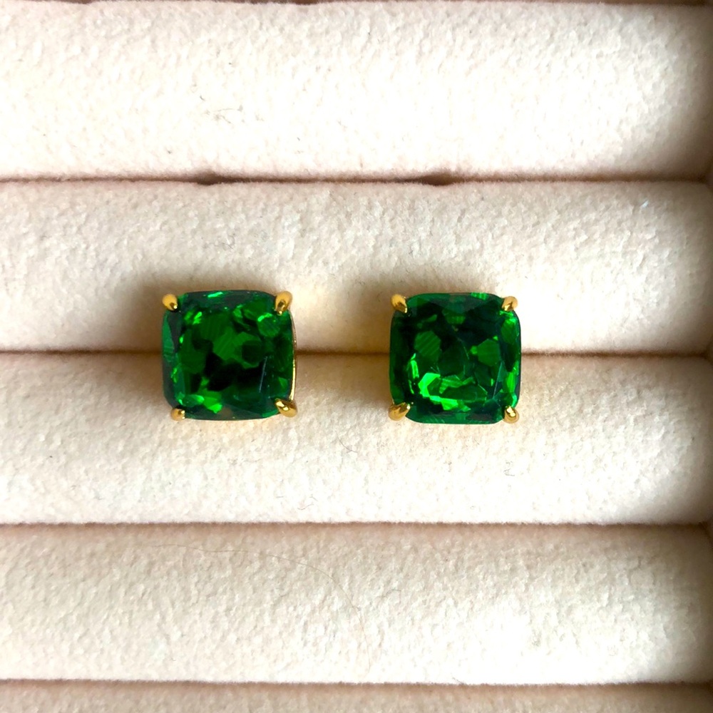 Kate Spade Green Glitter Posts Earrings